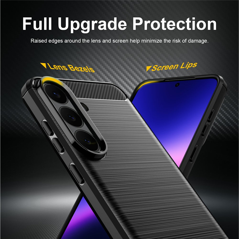 Coque pour Samsung Galaxy S26 FE / S25 FE, Techsuit, Carbone, Noire