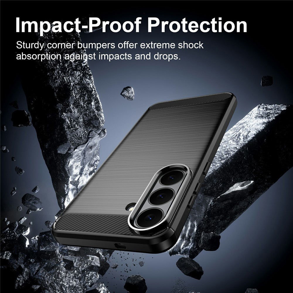 Coque pour Samsung Galaxy S26 FE / S25 FE, Techsuit, Carbone, Noire