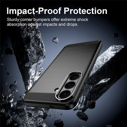 Coque pour Samsung Galaxy S26 FE / S25 FE, Techsuit, Carbone, Noire