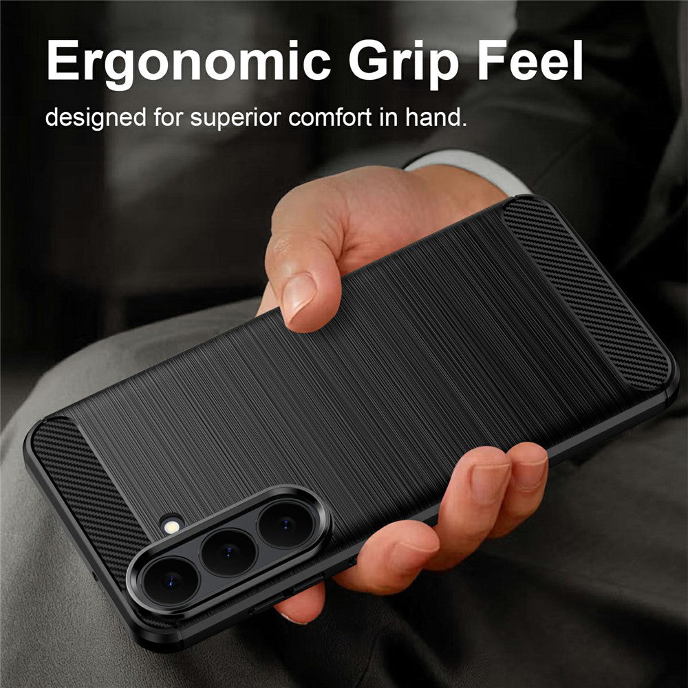 Coque pour Samsung Galaxy S26 FE / S25 FE, Techsuit, Carbone, Noire