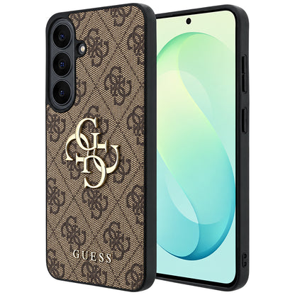 Hülle für Samsung Galaxy S26 FE S741, Guess, 4G Metall-Logo, Braun