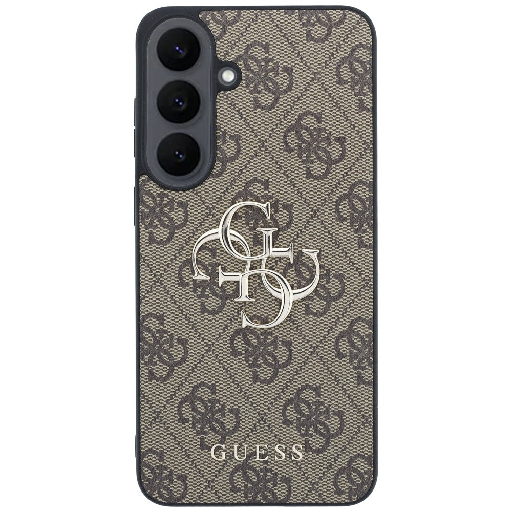 Hülle für Samsung Galaxy S26 FE S741, Guess, 4G Metall-Logo, Braun