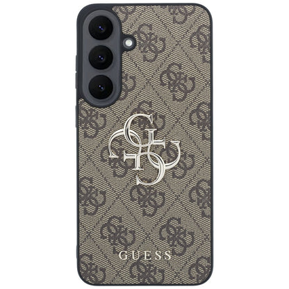 Hülle für Samsung Galaxy S26 FE S741, Guess, 4G Metall-Logo, Braun
