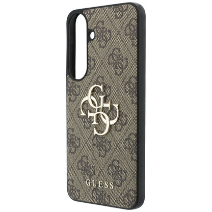 Hülle für Samsung Galaxy S26 FE S741, Guess, 4G Metall-Logo, Braun