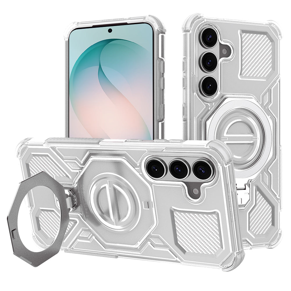 Hülle für Samsung Galaxy S26 Plus S947, Techsuit, Carbon Shield Pro, Weiß