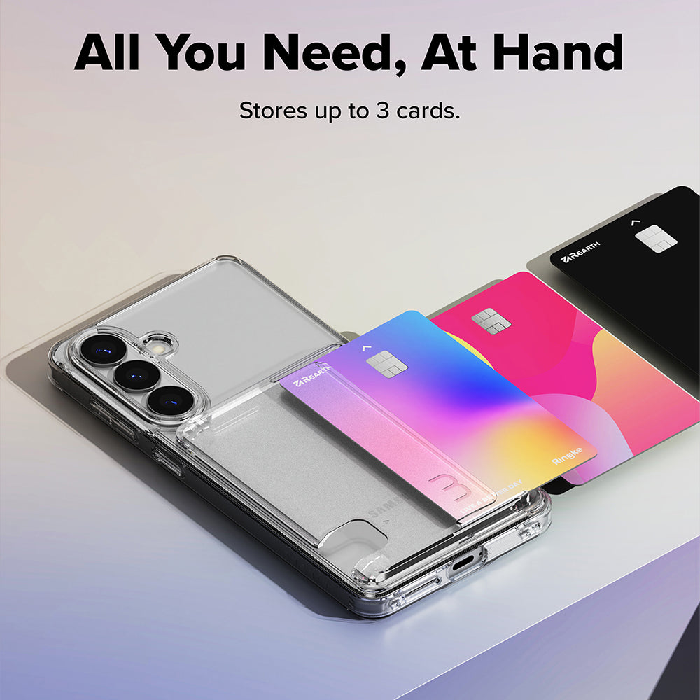 Étui pour Samsung Galaxy S26 S942, Ringke, Fusion Card, Transparent