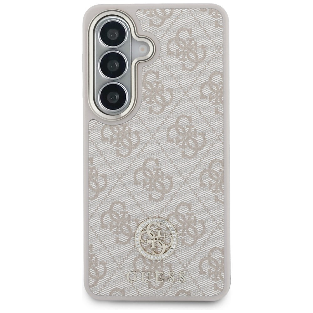 Hülle für Samsung Galaxy S26 S942, GUESS, 4G Big Rhinestone Triangle Strap, Rosa