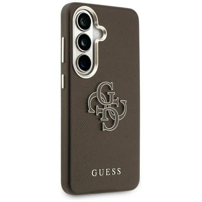 Coque pour Samsung Galaxy S26 S942, Guess, 4G Grained Big and Classic Logo, Marron