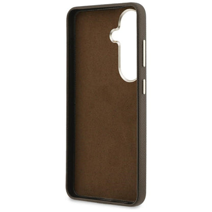 Coque pour Samsung Galaxy S26 S942, Guess, 4G Grained Big and Classic Logo, Marron