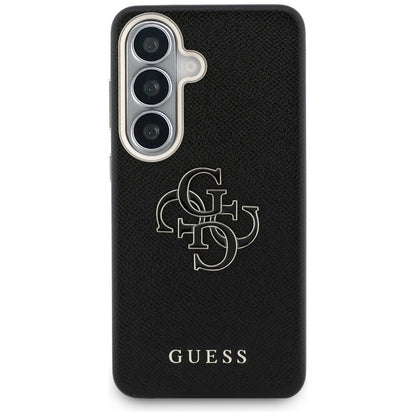 Étui pour Samsung Galaxy S26 S942, Guess, 4G Grained Big and Classic Logo, Noir