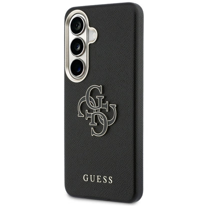 Étui pour Samsung Galaxy S26 S942, Guess, 4G Grained Big and Classic Logo, Noir