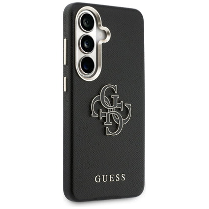 Étui pour Samsung Galaxy S26 S942, Guess, 4G Grained Big and Classic Logo, Noir
