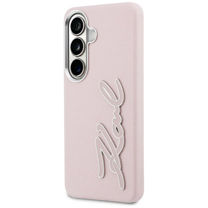 Hülle für Samsung Galaxy S26 S942, Karl Lagerfeld, Signature Resin Logo, Rosa