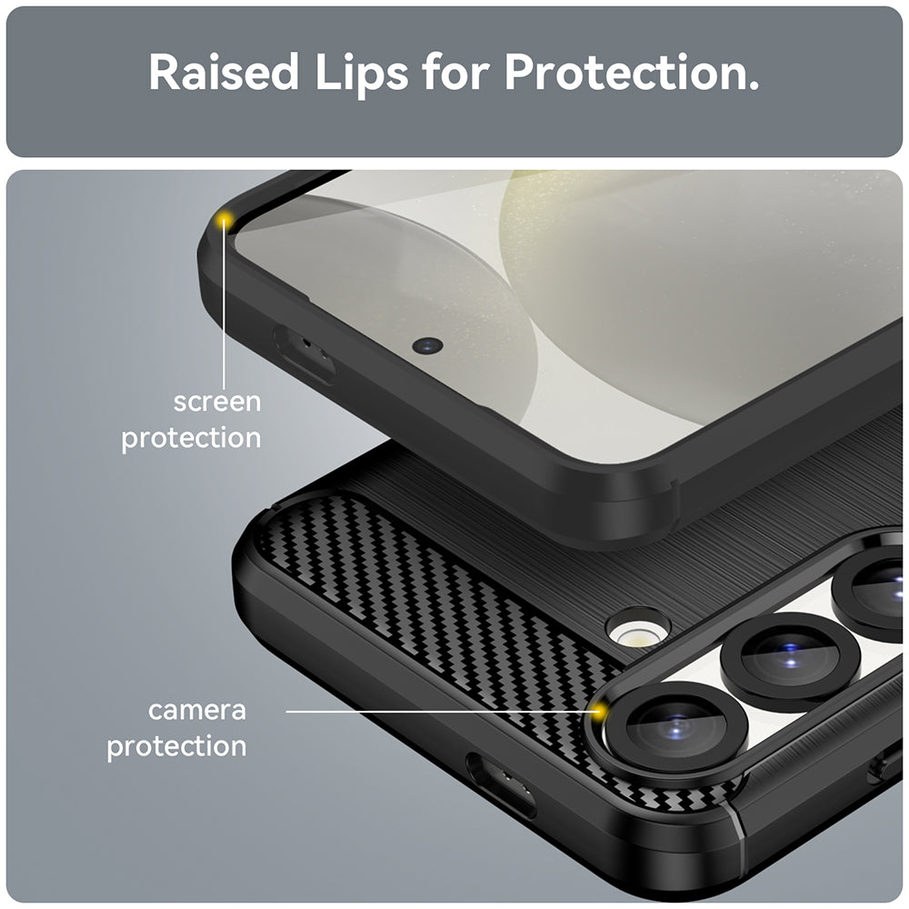 Hülle für Samsung Galaxy S26, Techsuit, Carbon, Schwarz