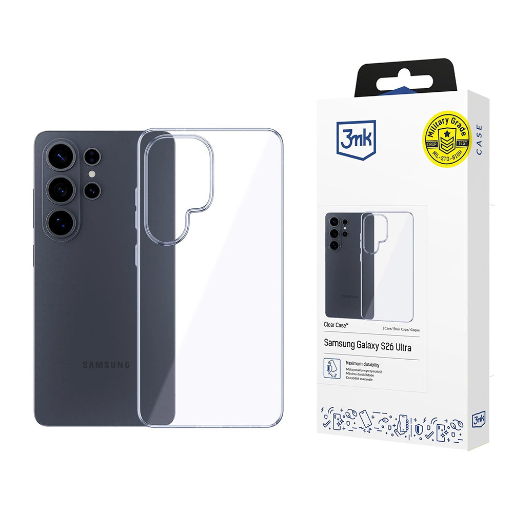 Étui pour Samsung Galaxy S26 Ultra S948, 3MK, Clair, Transparent
