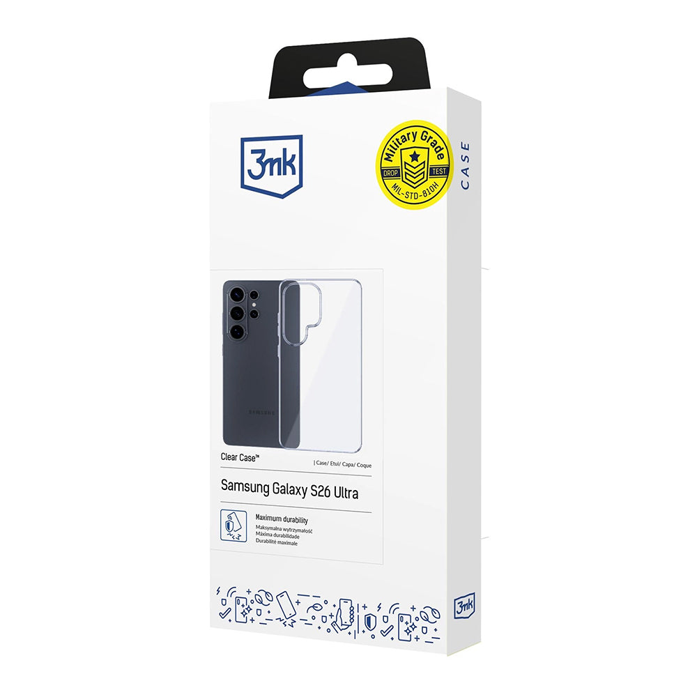 Étui pour Samsung Galaxy S26 Ultra S948, 3MK, Clair, Transparent