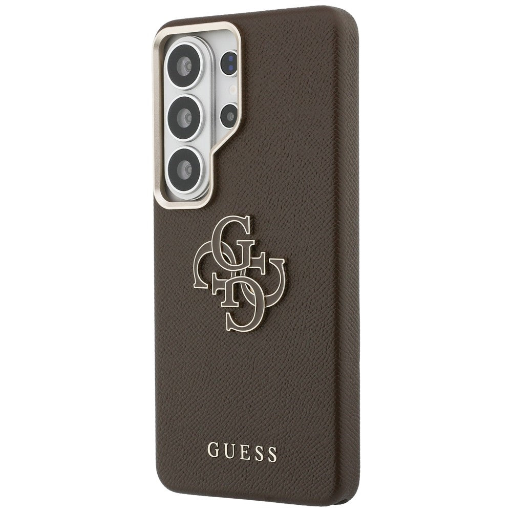 Étui pour Samsung Galaxy S26 Ultra S948, Guess, 4G Grained Big and Classic Logo, Marron