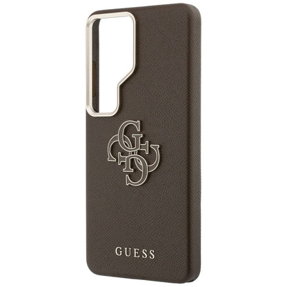 Étui pour Samsung Galaxy S26 Ultra S948, Guess, 4G Grained Big and Classic Logo, Marron