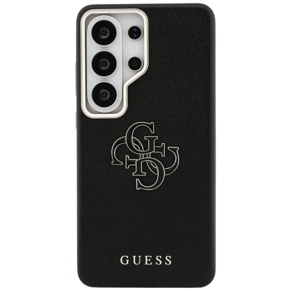 Étui pour Samsung Galaxy S26 Ultra S948, Guess, 4G Grained Big and Classic Logo, Noir