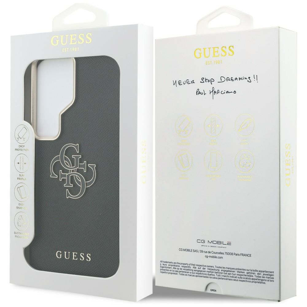 Étui pour Samsung Galaxy S26 Ultra S948, Guess, 4G Grained Big and Classic Logo, Noir