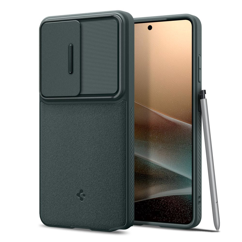 Housse pour Samsung Galaxy S26 Ultra S948, Spigen, Optik Armor, Vert ACS10688