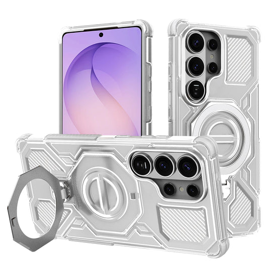 Étui pour Samsung Galaxy S26 Ultra, Techsuit, Carbon Shield Pro, Blanc.