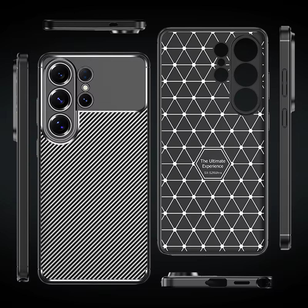 Étui pour Samsung Galaxy S26 Ultra S948, Techsuit, CarbonFiber, Noir