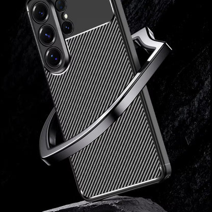 Étui pour Samsung Galaxy S26 Ultra S948, Techsuit, CarbonFiber, Noir