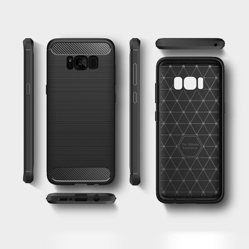 Coque pour Samsung Galaxy S8+ G955, Techsuit, Carbone, Noire