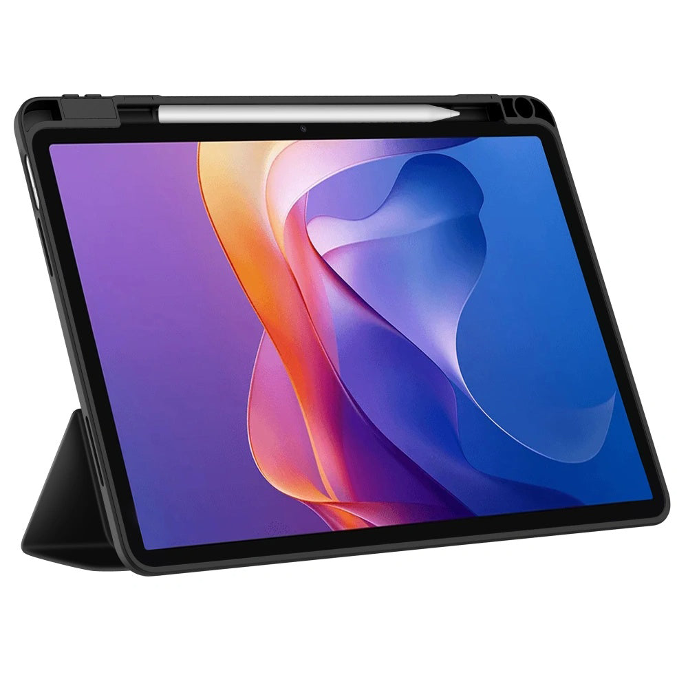Hülle für Samsung Galaxy Tab A11+ / Tab A9+, Techsuit, Flex Trifold, Schwarz