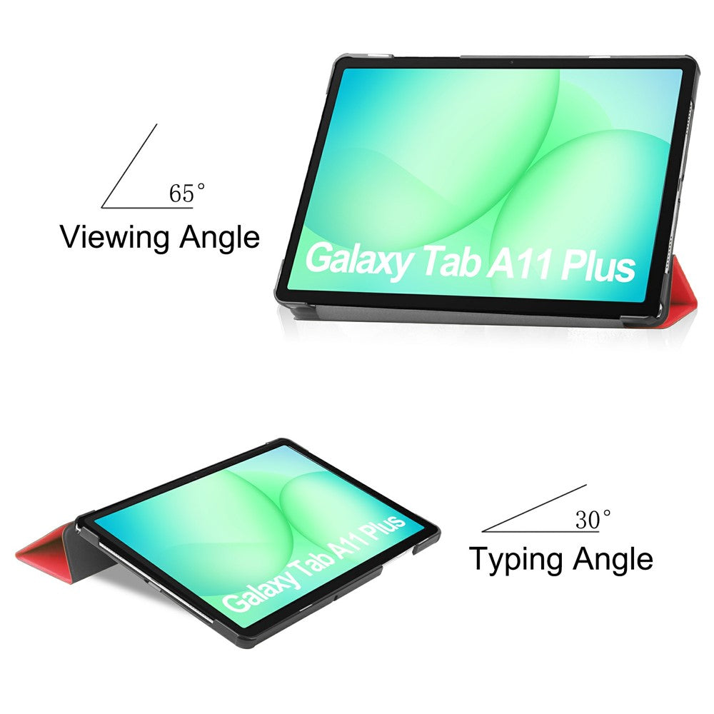Hülle für Samsung Galaxy Tab A11+ / Tab A9+, Techsuit, FoldPro, Rot