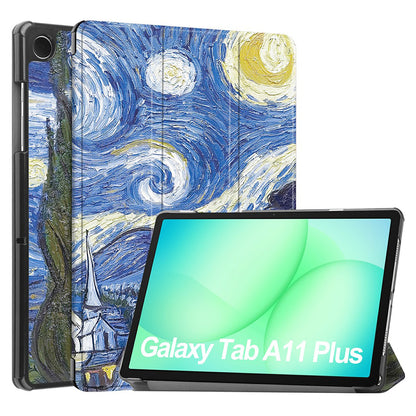 Coque pour Samsung Galaxy Tab A11+ / Tab A9+, Techsuit, FoldPro Starry Night, Multicolore