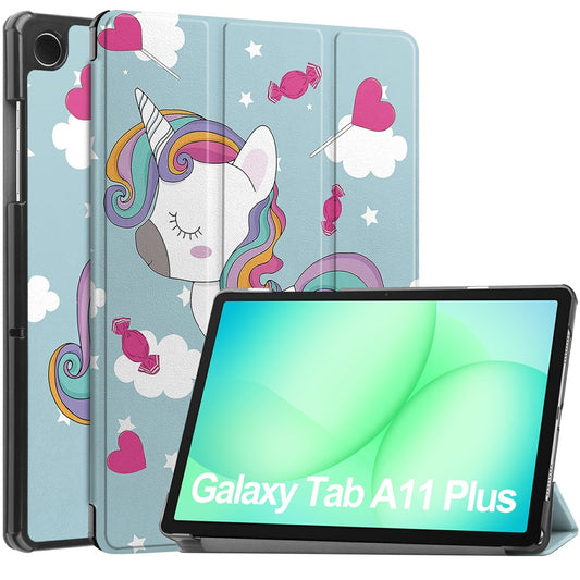 Étui pour Samsung Galaxy Tab A11+ / Tab A9+, Techsuit, FoldPro Unicorn, Multicolore