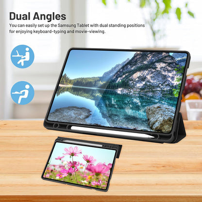 Housse pour Samsung Galaxy Tab A9+, Techsuit, Flex Trifold, Gris