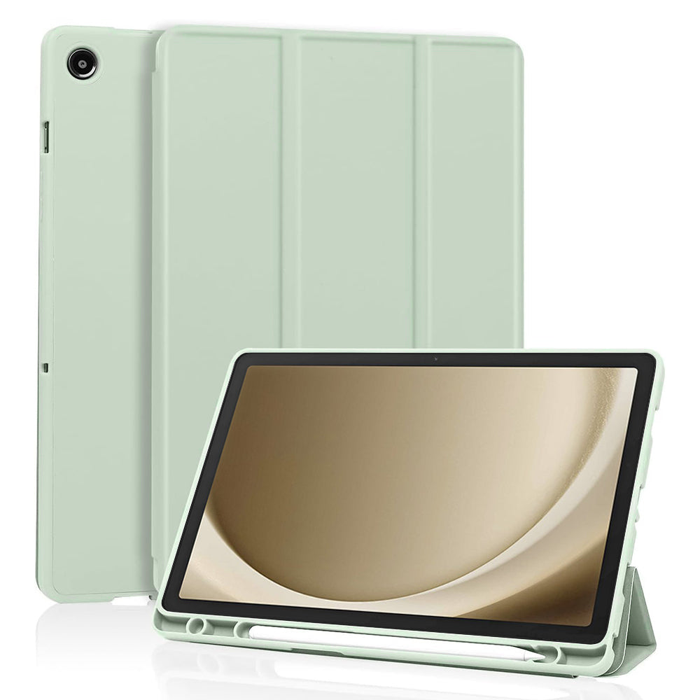 Coque pour Samsung Galaxy Tab A9+, Techsuit, Flex Trifold, Vert Matcha