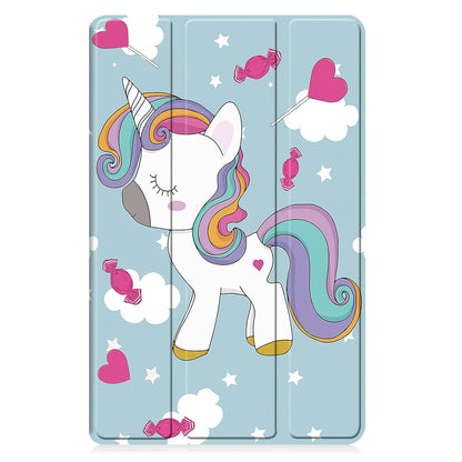 Hülle für Samsung Galaxy Tab A9+, Techsuit, FoldPro Unicorn, Mehrfarbig