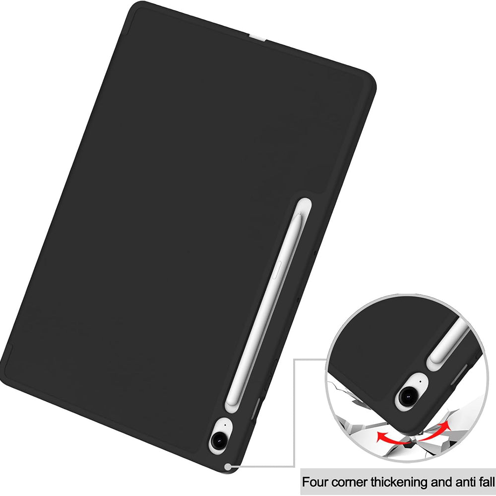 Hülle für Samsung Galaxy Tab S10 FE+, Techsuit, Flex Trifold, Schwarz