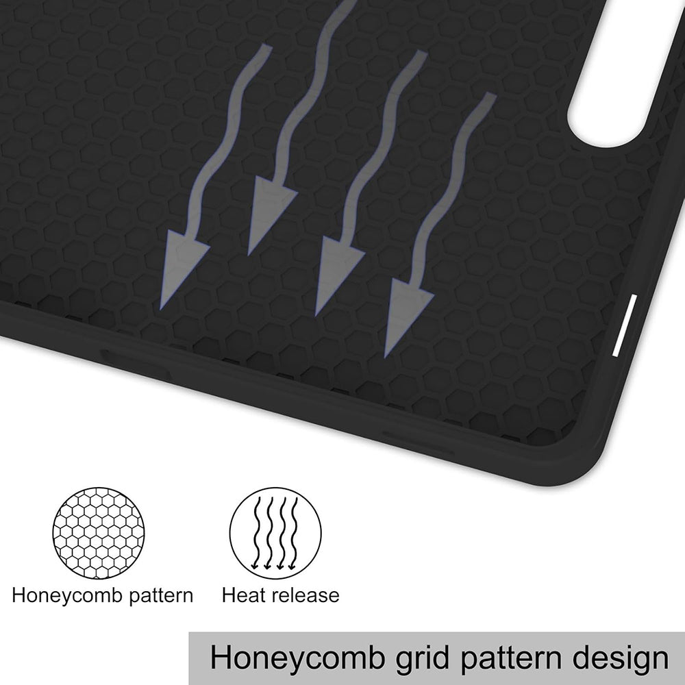 Hülle für Samsung Galaxy Tab S10 FE+, Techsuit, Flex Trifold, Schwarz