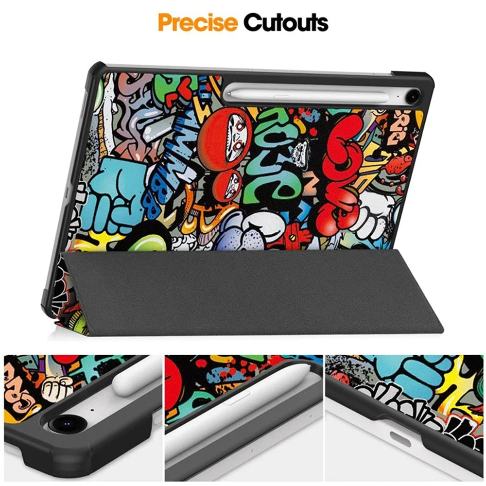 Hülle für Samsung Galaxy Tab S10 FE+, Techsuit, FoldPro Urban Vibe, Mehrfarbig