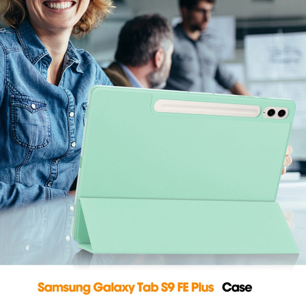 Hülle für Samsung Galaxy Tab S10 Ultra / Tab S9 Ultra, Techsuit, Flex Trifold, Grau