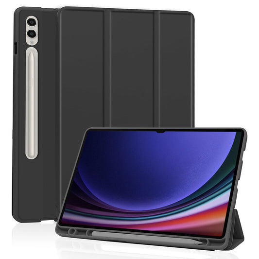 Hülle für Samsung Galaxy Tab S10 Ultra / Tab S9 Ultra, Techsuit, Flex Trifold, Schwarz