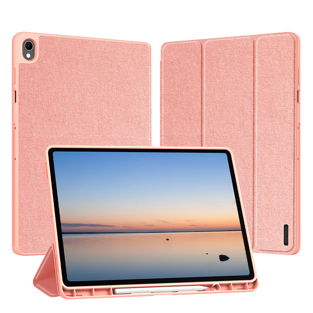 Hülle für Samsung Galaxy Tab S12 Plus, DUX DUCIS, Domo mit Stifthalter, Rosa