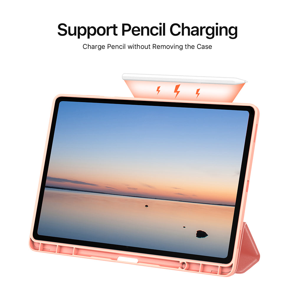 Hülle für Samsung Galaxy Tab S12 Plus, DUX DUCIS, Domo mit Stifthalter, Rosa