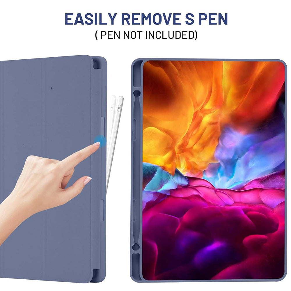Hülle für Samsung Galaxy Tab S6 Lite (2024) / Tab S6 Lite (2022) / Tab S6 Lite (2020), Techsuit, Flex Trifold, Lila
