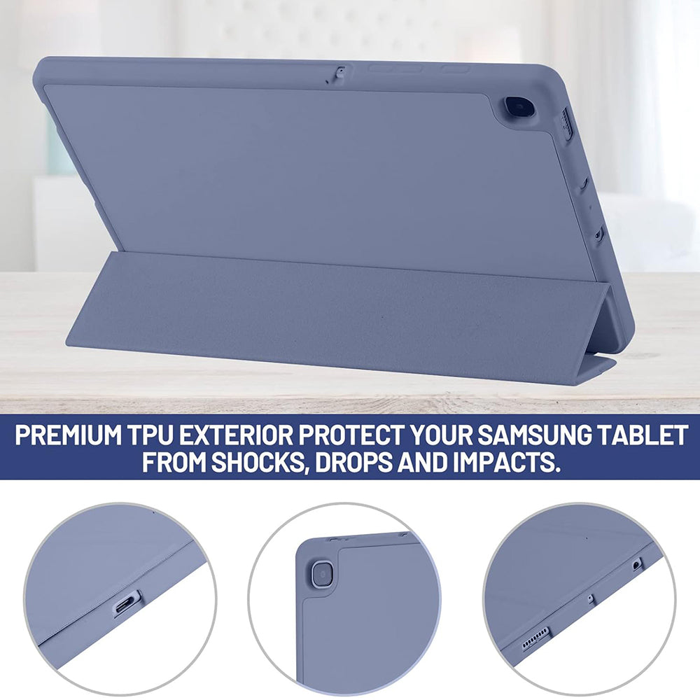 Hülle für Samsung Galaxy Tab S6 Lite (2024) / Tab S6 Lite (2022) / Tab S6 Lite (2020), Techsuit, Flex Trifold, Lila