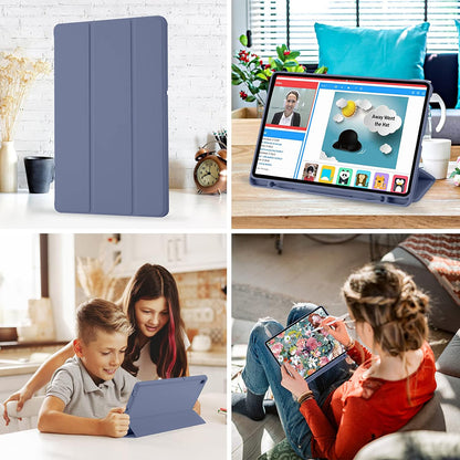 Hülle für Samsung Galaxy Tab S6 Lite (2024) / Tab S6 Lite (2022) / Tab S6 Lite (2020), Techsuit, Flex Trifold, Lila