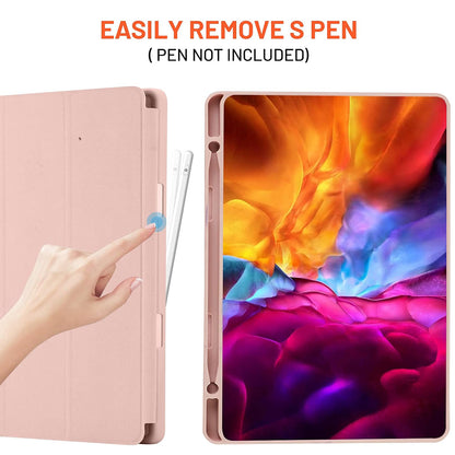 Housse pour Samsung Galaxy Tab S6 Lite (2024) / Tab S6 Lite (2022) / Tab S6 Lite (2020), Techsuit, Flex Trifold, Rose