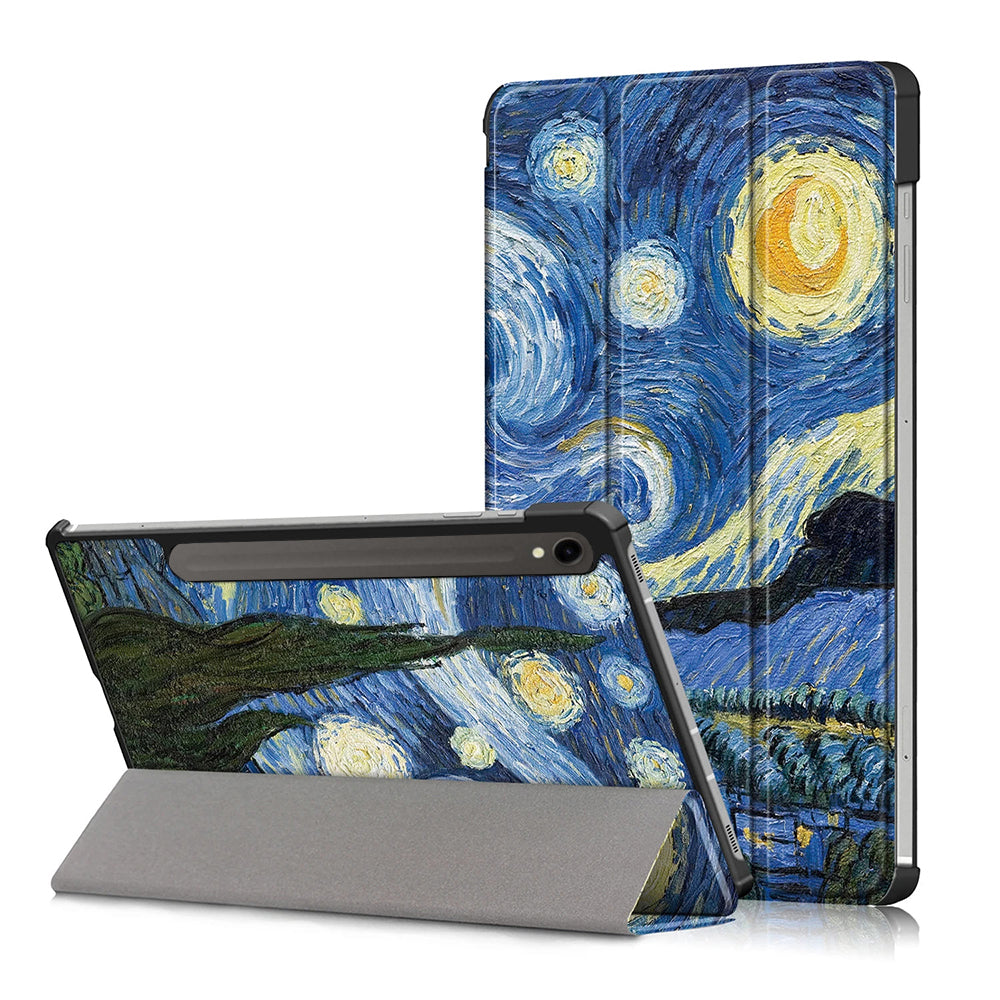 Case for Samsung Galaxy Tab S9 FE / Tab S9 / Tab S10 FE, Techsuit, FoldPro Starry Night, Multicolor