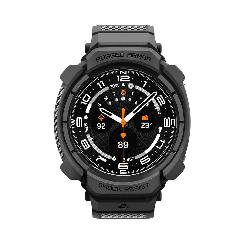 Hülle für Samsung Galaxy Watch Ultra2, Spigen, Rugged Armor Pro, Matt Schwarz ACS11612