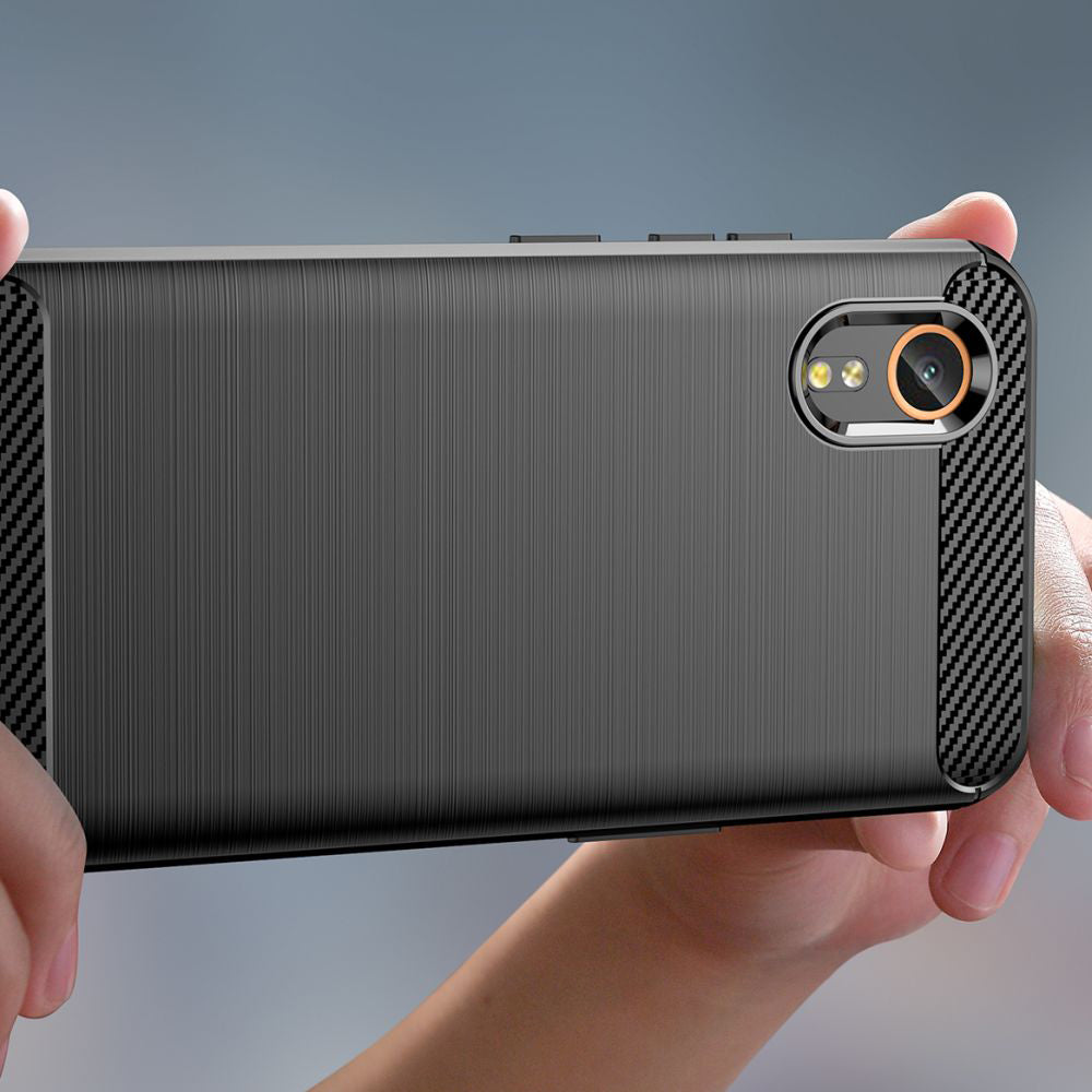 Coque pour Samsung Galaxy Xcover7 G556, Techsuit, Carbone, Noire